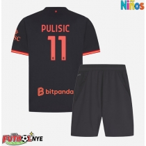 Camiseta AC Milan Christian Pulisic #11 Tercera Equipación para niños 2026-27 manga corta (+ pantalones cortos)